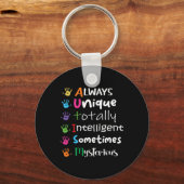 Porte-clés Soutien sensibilisation sur l'autisme Autisme Enfa (Verso)