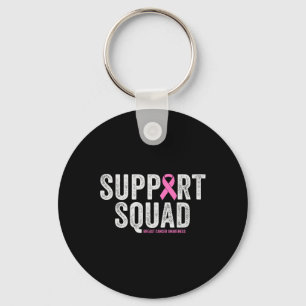 Porte-clés Soutien Squad guerrier rose Sensibilisation au can