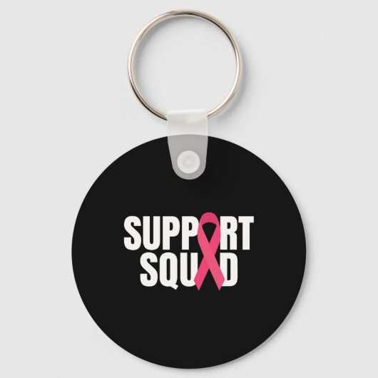 Porte-clés Soutien Squad Pink Ribbon Sensibilisation au cance (Recto)