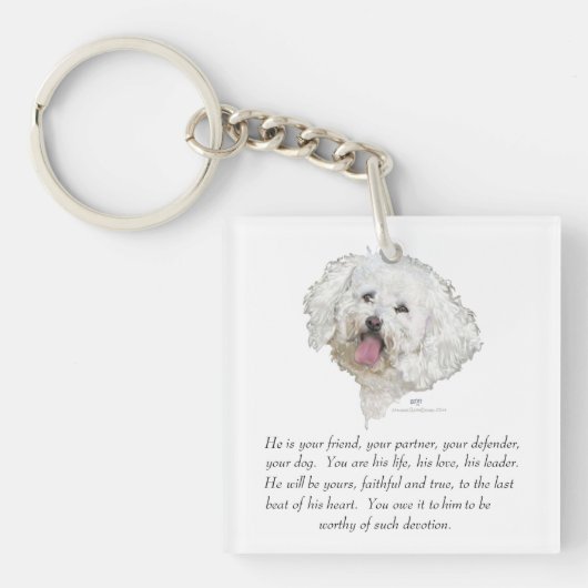 Porte-clés Souvenir, Chien Mâle (Devant)