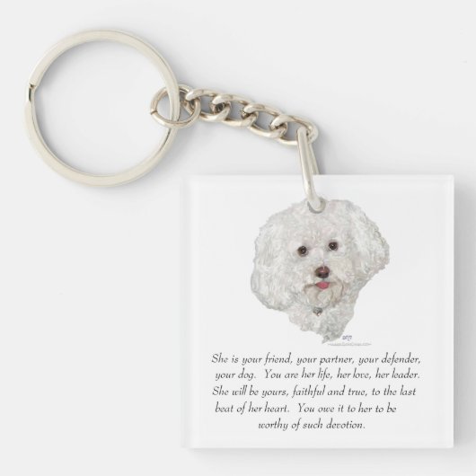 Porte-clés Souvenir, chienne (Devant)