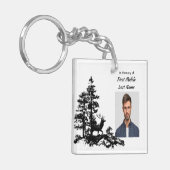 Porte-clés Souvenir commémoratif Art masculin cerf bois (Devant gauche)