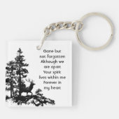Porte-clés Souvenir commémoratif Art masculin cerf bois (Dos)