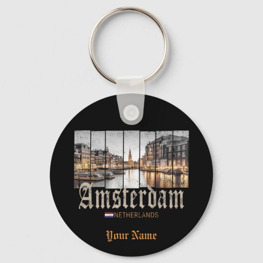 Porte-clés Souvenir d'Amsterdam Netherlands (Recto)