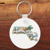 Porte-clés Souvenir de Boston Cape Cod Salem (Recto)