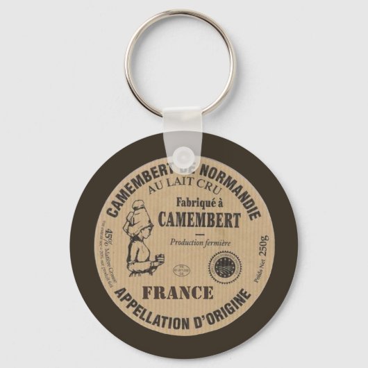 Porte-clés Souvenir de France : Le camembert (Recto)