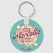 Porte-clés souvenir de l'île canarienne de Marbella Espagne (Recto)