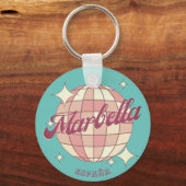 Porte-clés souvenir de l'île canarienne de Marbella Espagne (Recto)