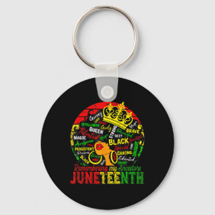 Porte-clés Souvenir de mes ancêtres JunetDix Célébrer Blac