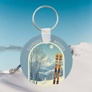 Porte-clés Souvenir de ski Diamond Peak Nevada Lake Tahoe