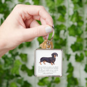 Porte-clés Souvenir de teckel - mâle (main)