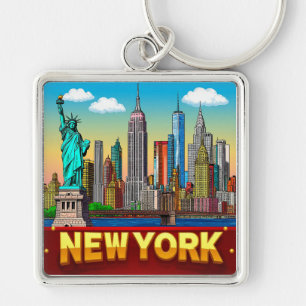 Porte-clés 🧲 Souvenir de vacances à New York USA 🌆