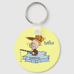 Porte-clés Souvenir de Vintage voyage de pêche de glace de