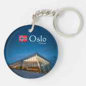 Porte-clés Souvenir d'Oslo Norvège (Dos)