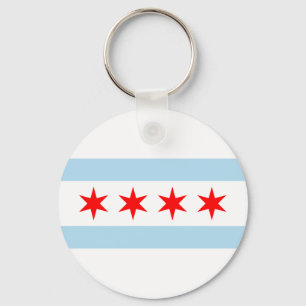 Porte-clés Souvenir du drapeau de Chicago