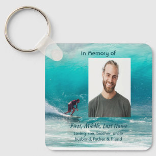 Porte-clés Souvenir Mémorial Surfeur Vague Eau