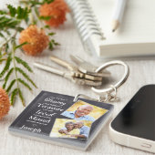 Porte-clés Souvenir personnalisé Rustique 2 Photo (Devant Droit)