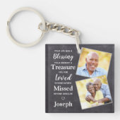 Porte-clés Souvenir personnalisé Rustique 2 Photo (Devant)