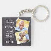 Porte-clés Souvenir personnalisé Rustique 2 Photo (Dos)