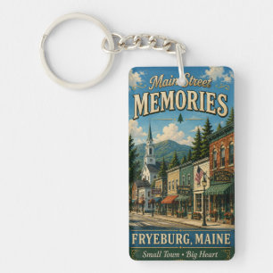 Porte-clés Souvenirs de Main Street Fryeburg Maine Rectangle