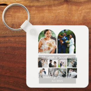 Porte-clés Souvenirs de Mariage 10 Modèle de Collage de Photo