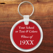 Porte-clés Souvenirs de réunion de classe, Nom de l'école, An (Recto)