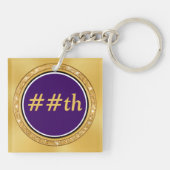 Porte-clés Souvenirs de réunion du lycée, personnalisés (Dos)