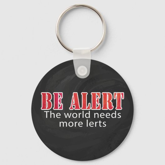 Porte-clés Soyez alerte (Recto)