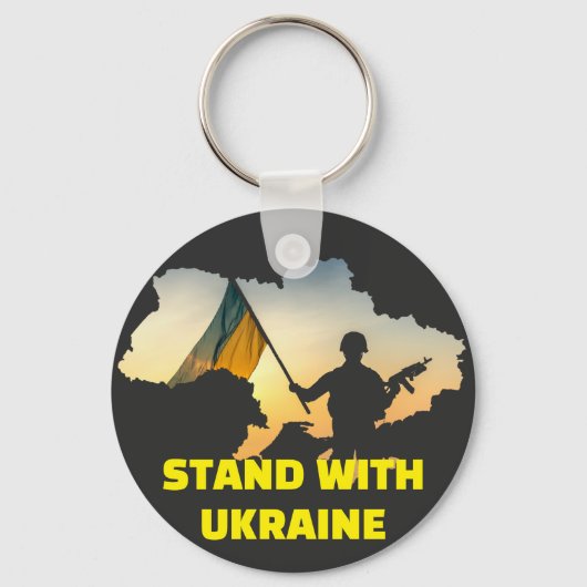 Porte-clés Soyez avec l'Ukraine - Soutien et solidarité (Recto)