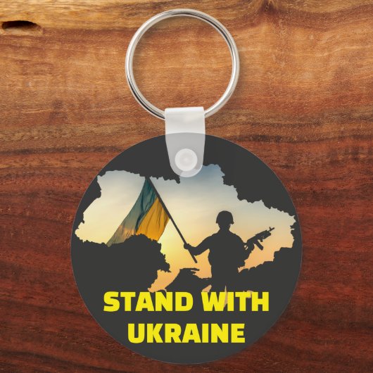Porte-clés Soyez avec l'Ukraine - Soutien et solidarité (Recto)