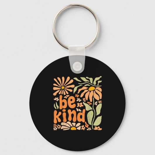 Porte-clés Soyez comme Floral Positif Citation Boho Fleurs Ch (Recto)