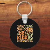 Porte-clés Soyez comme Floral Positif Citation Boho Fleurs Ch (Recto)