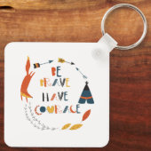 Porte-clés Soyez courageux Ayez Courage Fox (Verso)