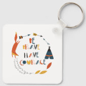 Porte-clés Soyez courageux Ayez Courage Fox (Dos)
