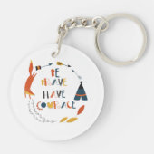 Porte-clés Soyez courageux Ayez Courage Fox (Dos)