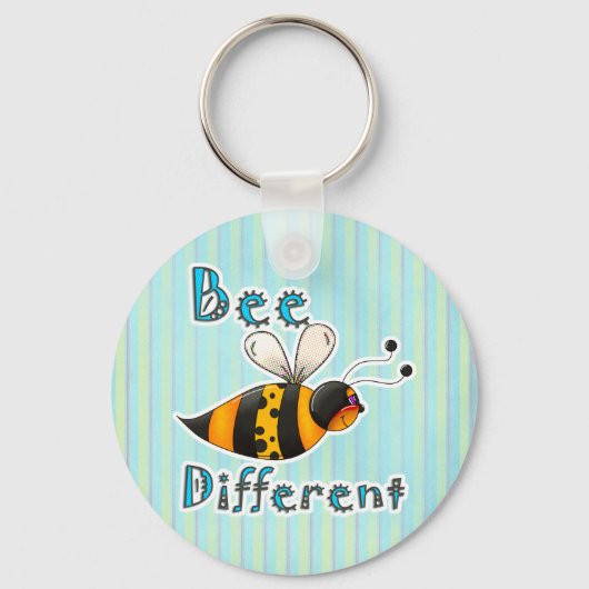 Porte-clés Soyez Différents Abeille À Bumble Repérée (Recto)