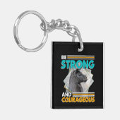 Porte-clés Soyez forts et courageux - Llama (Devant gauche)