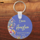 Porte-clés Soyez forts et libres, comme des Fleurs sauvages | (Recto)