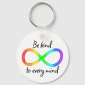 Porte-clés Soyez gentil avec chaque esprit - Autisme Acceptat (Verso)