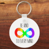 Porte-clés Soyez gentil avec chaque esprit - Autisme Acceptat (Recto)