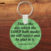 Porte-clés Soyez heureux Psaume 118-24 Condensé (Recto)