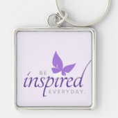 Porte-clés Soyez Inspiré Papillon Violet Quotidien (Devant)