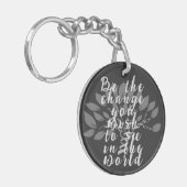 Porte-clés Soyez le changement que vous souhaitez voir dans l (Devant gauche)