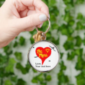 Porte-clés Soyez mon coeur rouge (Main)