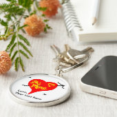 Porte-clés Soyez mon coeur rouge (Côté)