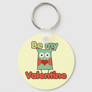 Porte-clés Soyez mon hibou de Saint-Valentin