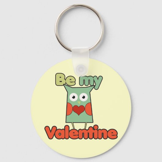 Porte-clés Soyez mon hibou de Saint-Valentin (Recto)