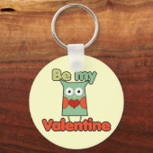 Porte-clés Soyez mon hibou de Saint-Valentin (Recto)