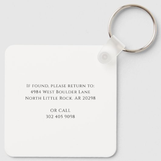 Porte-clés Soyez Patient Sensibilisation sur l'autisme Adress (Dos)