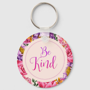 Porte-clés Soyez porte - clé rose aimable de pivoine